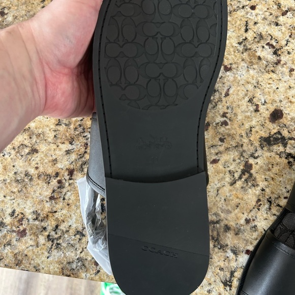 NIB Mens Coach Black 2 Strap sandals. Size 11 - Picture 8 of 9